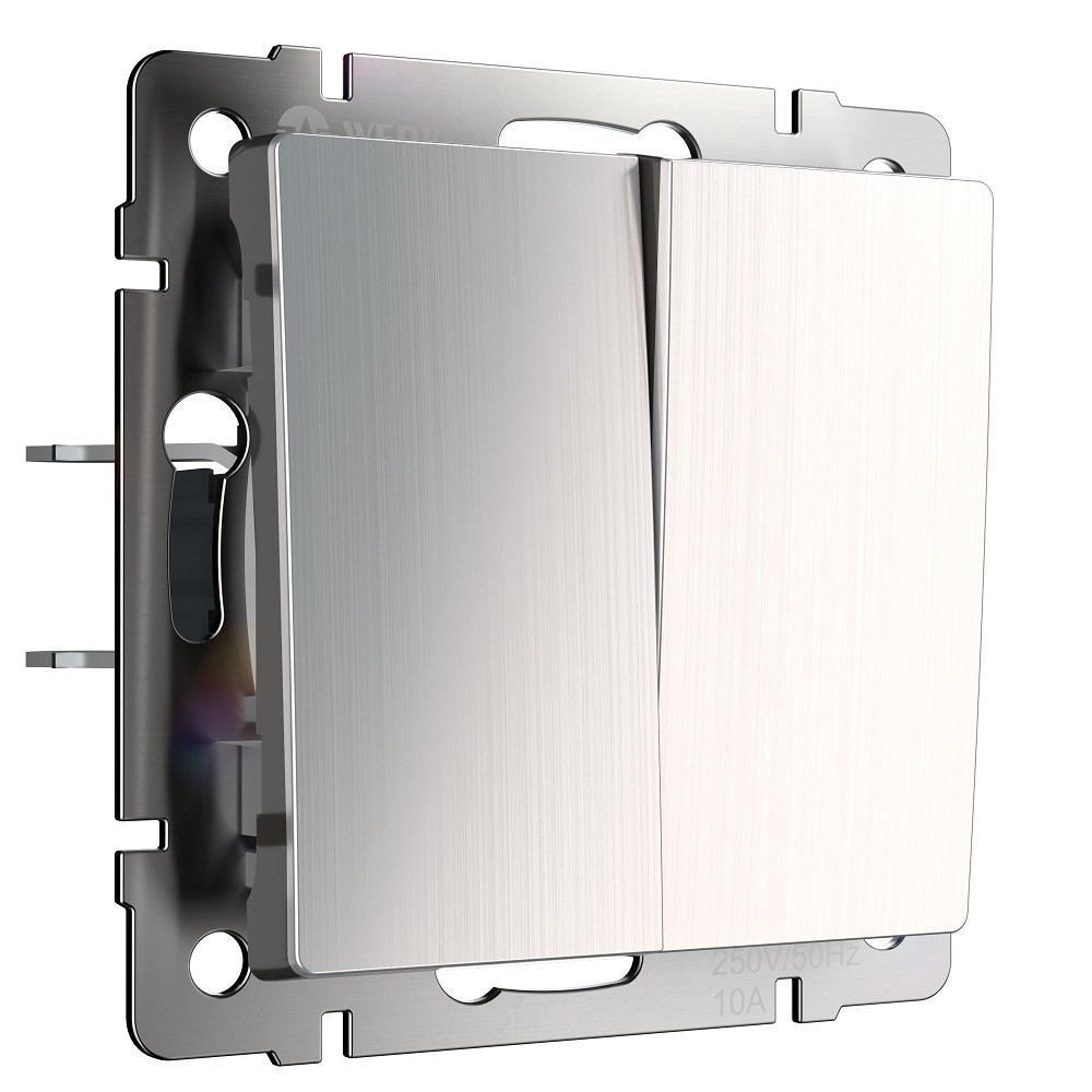 Выключатель Werkel двухклавишный встраиваемый никель (a051081)