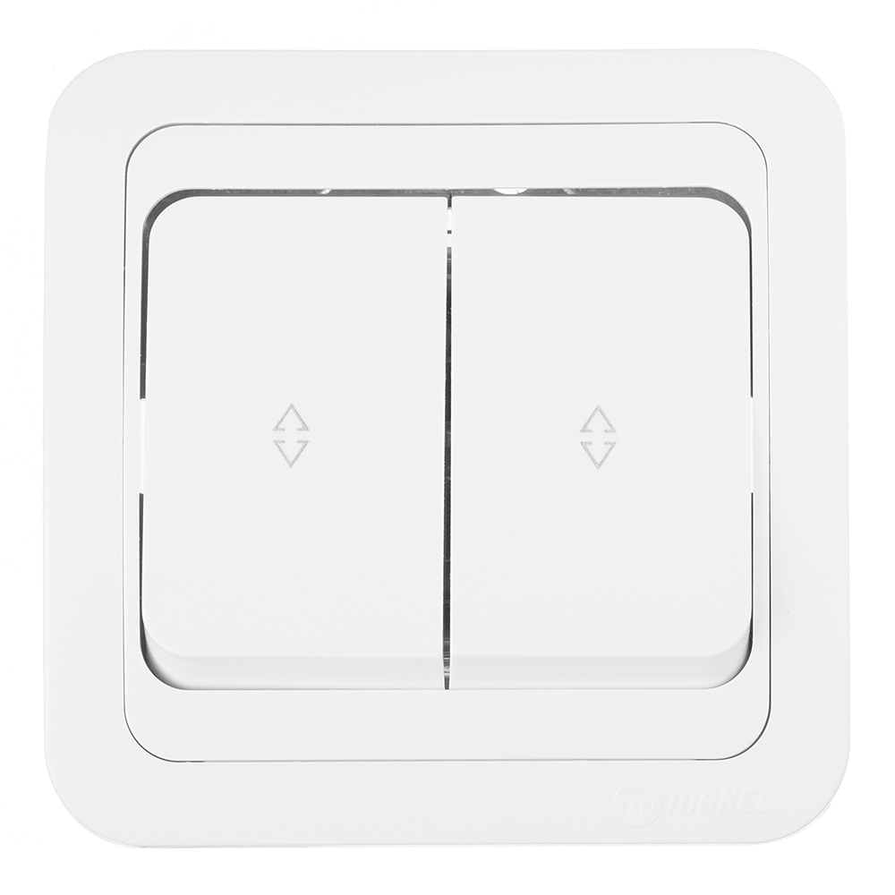 Переключатель Makel Mimoza двухклавишный встраиваемый белый (12026)